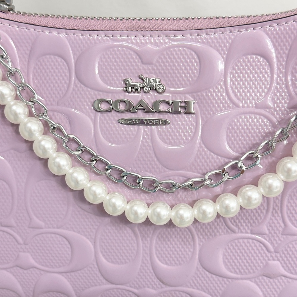 COACH Teri Signature Shoulder Bag/Crossbody (Purple) - Picture 7 of 12